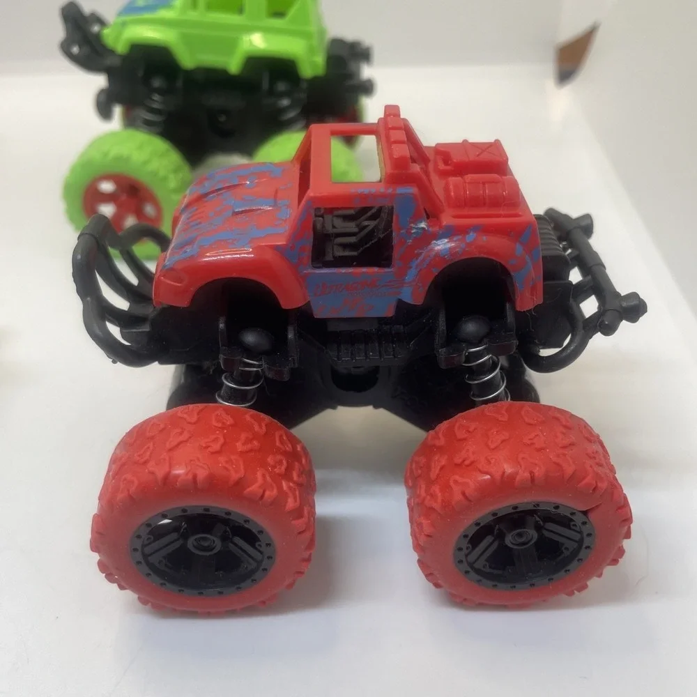 4wd monster truck cars push and go toy trucks friction‎ powered cars 5 In Total